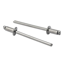 ISPINNER 100 remaches de acero inoxidable de 1/8 x 1/4 pulgadas, remaches emergentes de 3.2 x 6 mm, paquete de 100