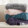 Codi Fuzzy Shaggy Fur Electric Blanket Throw | Teal 50x60