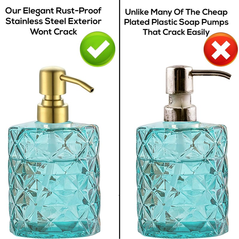 AUNRGO Gold Soap Dispenser Pump Replacement - Brushed Finish 304