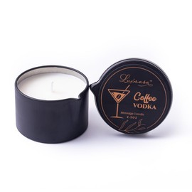 LUXMASA Scented Massage Candles Coconut Oil Based-Daily Moisturizing Body Oil Relaxing-Natural Therapy Oil Candles-6.9OZ (Sweet Peach, Chocolate, Lavender Chamomile)