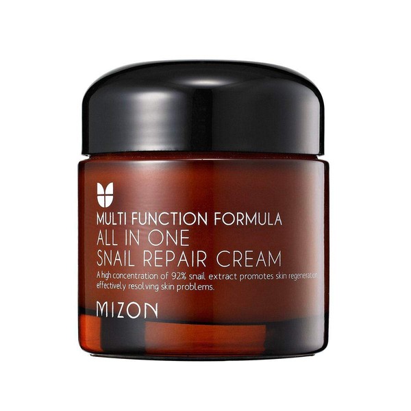 Mizon Snail Repair Cream (75 g), Facial Moisturising Cream with Snail Mucus Extract, Korean Skin Care in One, Wrinkle and Blemish Care (Snail Repair Cream)