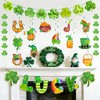 St. Patrick's Day Decorations Kit with Luck Banner, 12 Glitter