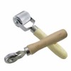 2 Pieces Wooden Handle Patch Tyre Retreading Repair Pinch Roller