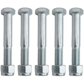 500101 Grade 5 Shear Bolts for Rotary Cutters (1/2" x 3-1/2") with Nylock Nuts 5 Pack