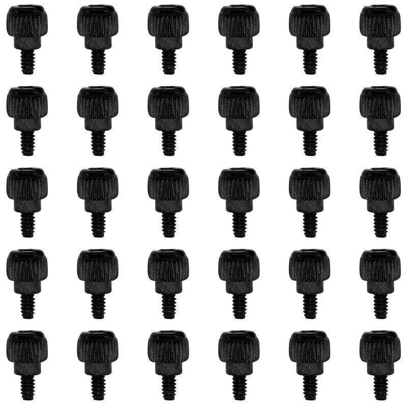30 PCS PC Case Screws,Computer Case Thumbscrews for Fastening (Black)