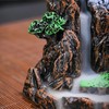 Mountain Shaped Backflow Incense Burner without Incense, Resin Waterfall Smoke