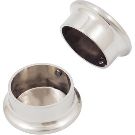 Stone Harbor Hardware Max-Duty Closet Pole End Cap, Satin Nickel
