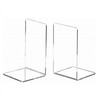 Bookends Acrylic Book Ends Clear Book Ends for Shelves Decorative