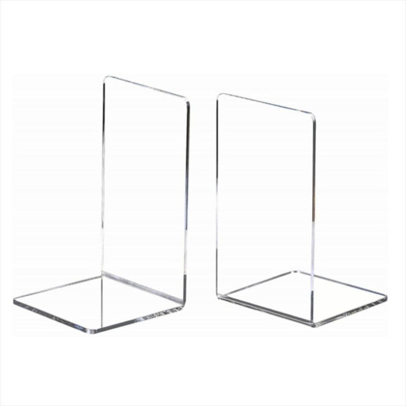 Bookends Acrylic Book Ends Clear Book Ends for Shelves Decorative