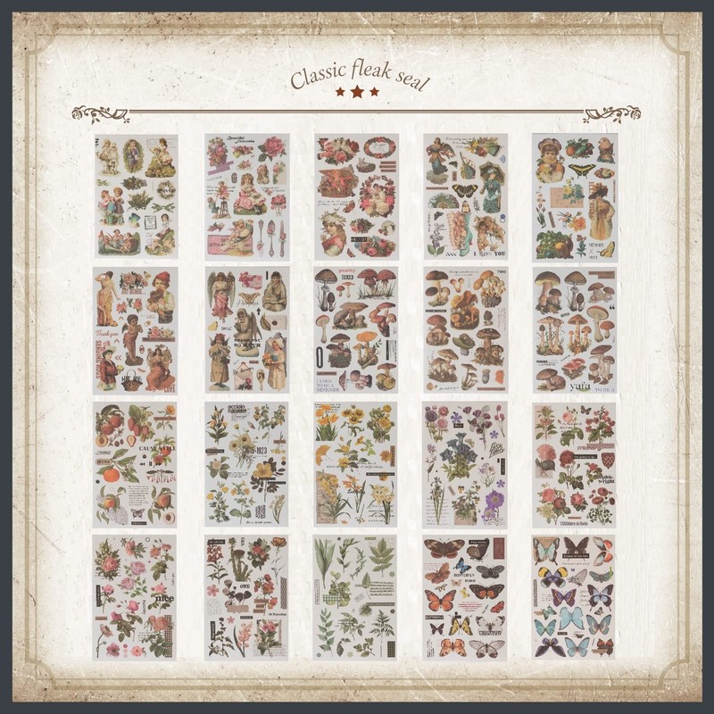 NSHACK Flake Seal, About 350 Types, Collage Material, Diary Sticker,