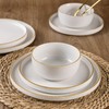 AmorArc Stoneware Dinnerware Sets for 6,Reactive Ceramic Plates and Bowls