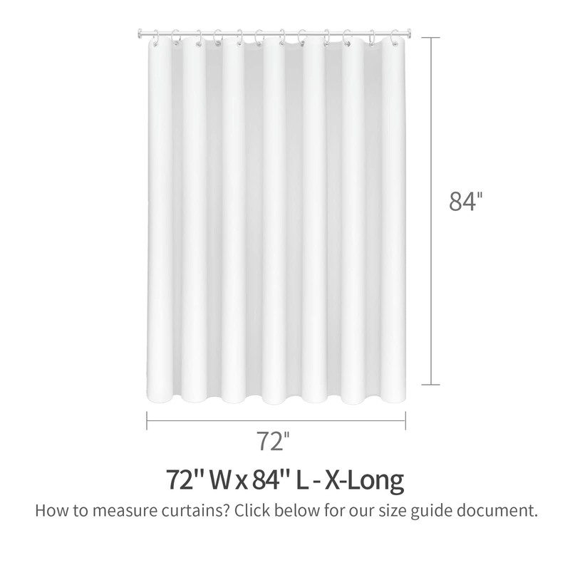 MitoVilla Extra Long Shower Curtain Liner - 72 x 84