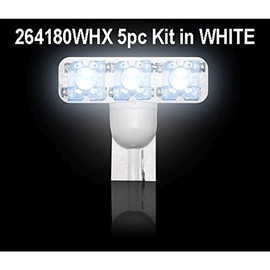 Recon - Fits 1999-2016 Super Duty F250 F350 F450 F550 T-10 1- Watt Cab Lights White LED Bulbs - (5 Piece Kit)