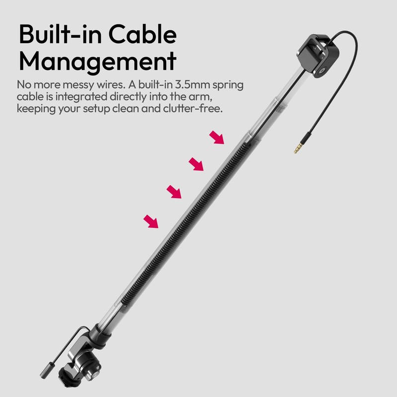 ULANZI ZJ08 Extendable Cold Shoe Mic Arm Pole with Built-in