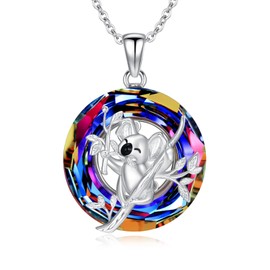 YEESIA Koala Necklace with Crystal 925 Sterling Silver Cute Animal Koala Bear Pendant Jewelry Gifts for Women Animal Lovers Mothers Days
