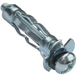 AERZETIX - C49944 - Set of 25 - Expansion Dowels - Cavity Dowels - Diameter 10 x 37 mm - for Hollow Plasterboard - with Screw M5 x 45 mm - for Drywall Fixing