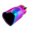 Bielpord 2.5 inch Inlet Heart Shaped Universal Car Exhaust Tips