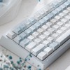 SUEHIODHY PBT Keycaps, Minimalist Blue Keycaps Set, 136 Keys Cherry