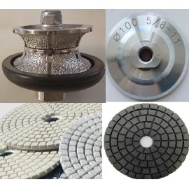 Roxx Tools 1" Full Bullnose 35 granite marble travertine concrete polish pad buffer V25