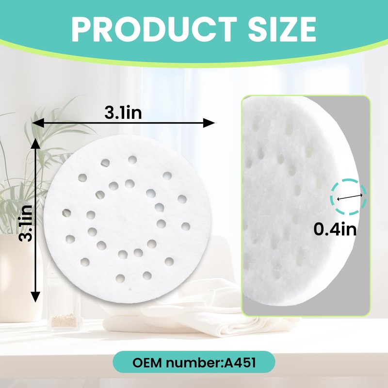 Kamrexi 8 Pack A451 Anti-Mineral Pads Humidifier Replacement Filters Compatible