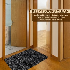 RugMast Premium Microfiber Indoor Door Mat – 24”x36” Washable, Non-Slip Waterproof Backing, Super Absorbent, Multiple Sizes and Colors, Low Profile Entryway Doormat for Door Mat Indoor Entrance