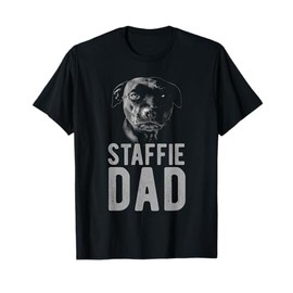 Staffordshire Bull Terrier in black for men - staffie dad T-Shirt