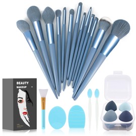 Koccido Koccido Makeup Brushes 22 Pcs Makeup Kit,Foundation Brush Eyeshadow Brush Make up Brushes Set (Blue, 22 Piece Set)