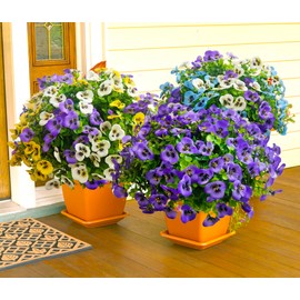 Thinktral Artificial Flowers for Outdoors Fake Plants, 12pcs Fake Flowers Artificial Plants Outdoor UV Resistant,Silk Faux Flowers Shrubs Greenery Plants for Porch Garden Patio Window Box Decor