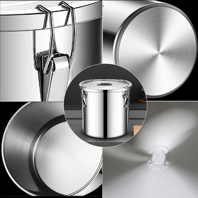 Verdeho stainless steel food storage containers with lids lock clips