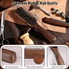 Mens Hair Brush Beard Comb Set, Slick Back Boar Bristle