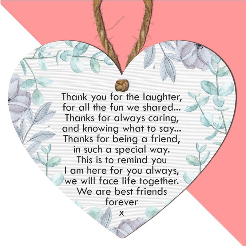 Thank You for the Laughter Heart Plaque | Sentimental Friendship