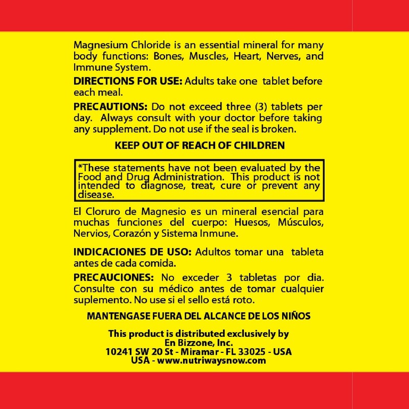 Magnesium Chloride Tablets - CLORU-MAG PLUS 2 Pack - (CLORURO