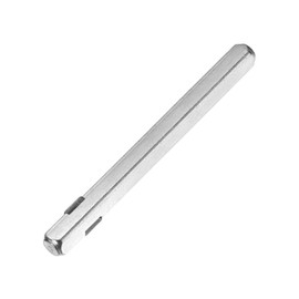 M METERXITY 1-Pack Door Knob Spindle, 4 x 0.3 Inch/ 100 x 8 mm Iron Square Spindle Replacement Door Handle Parts for Most Mortise Type Door Knobs, Door Lock Replacement Parts [Silver Tone]