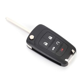 Acouto Carcasa de Llave Funda Flip Key 5 Botones Flip Key Fob Case Shell Cover Reemplazo para Camaro 2010-2013