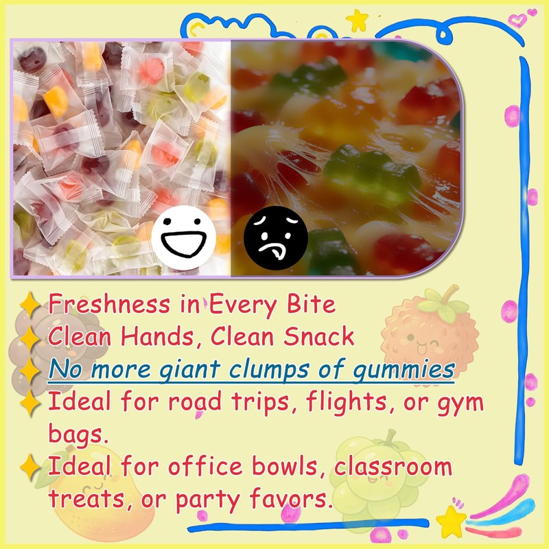 72 PCS Fruit Peelable Gummy Candy