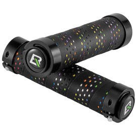 ROCKBROS Handlebar Grips Non-Slip Bicycle Grips Lock-On Design Bicycle Grips for MTB Road Bike E-Bike Black/Red/Blue/Colourful