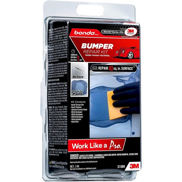 Bondo Bumper Repair Kit, Paintable - Permanent - Non-Shrinking Repair