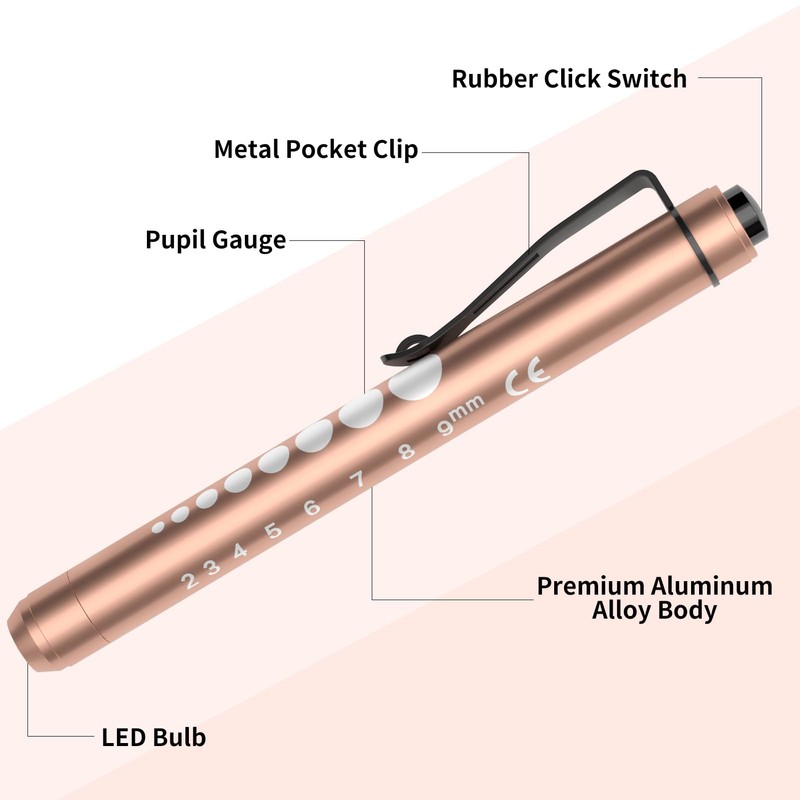 RISEMART 3packs Pen Lights for Nurses, Pen Light Medical, Penlights