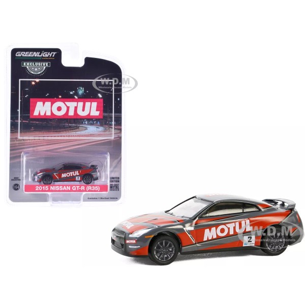 Greenlight 2015 NISSAN GT-R (R35) #2 "MOTUL" GRAY 1/64 DIECAST