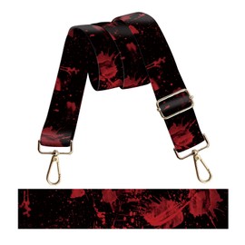 DZTLAO Wide Purse Strap Replacement Crossbody, Funny Shoulder Strap Adjustable, Cute Bag Strap for Women Guitar Purses Black Red Pattern