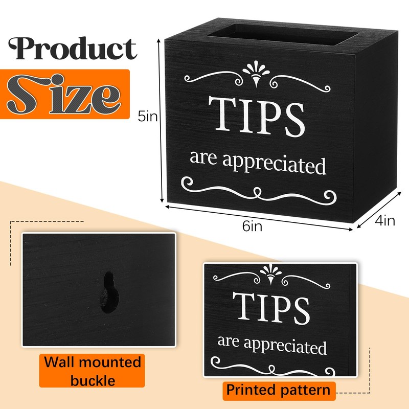 Vesici Wooden Tips Jar Tip Collection 6 x 4 x