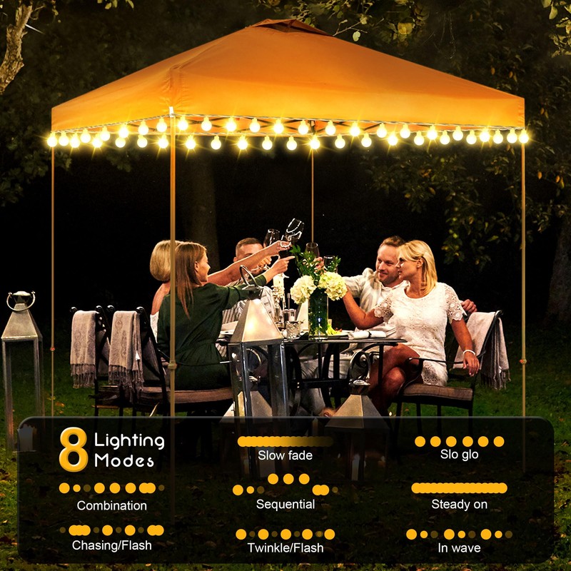 Hohean 1 Pack Canopy Tent Lights, 40ft 80LEDs Canopy Lights