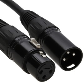 Pulse XLR Microphone Male to Female Audio Cable Black 1.5 m [1.5 m / 1.5 m]