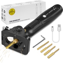 ZDDGNN Electric Chainsaw Sharpener Kit Cordless High-Speed Chain Saw Sharpener Tool,Sharp Handheld Electric Chainsaw Grinder/Sharpener for All Chainsaw Chains-Black