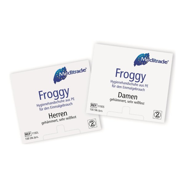 Froggy PE Hygienehandschuhe Herren á 100 Stück, Folienhandschuhe, Weiß