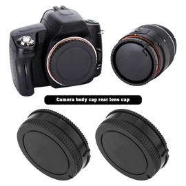 SING F LTD 3 Sets Plastic Body Cap and Rear Lens Cap 64.5 x 19.2mm Compatible with Sony A100 A200 A230 A290 Compatible with Minolta AF Black