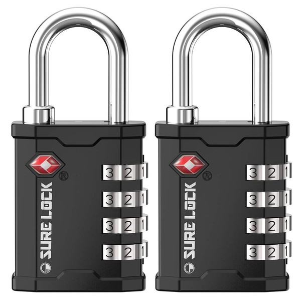 SURE LOCK TSA Accepted Heavy Duty Big Combination Luggage Padlock