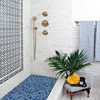 Elephantile Cobalt Blue Pebble Tiles for Shower Floor Bathroom Floor