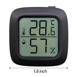 Digital Reptile Thermometer Hygrometer Precise Temp & Humidity Gauge for Terrariums/Tanks Compact LCD Display for Reptiles/Amphibians Habitat Monitoring