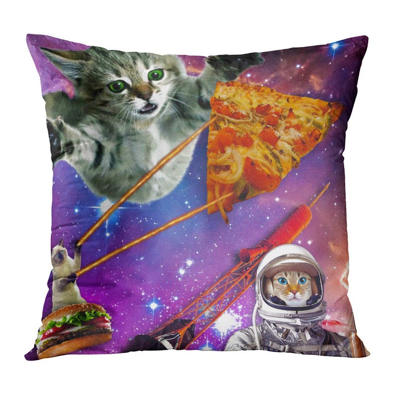 ArtSocket Set of 4 Throw Pillow Covers Green Memes Galaxy